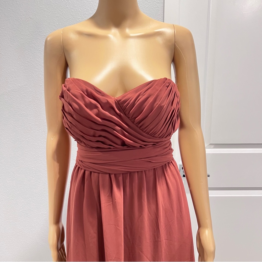 R.S.V.P Sugarlips Women’s Beloved Ruched Sweetheart Convertible Dress Rust Small - Picture 4 of 15
